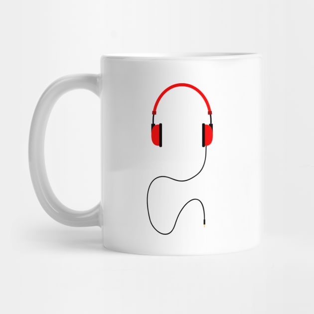 Minimalistic Red Headphones by felixbunny